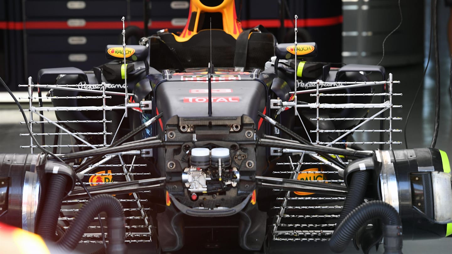 Red Bull Racing RB12 with aero sensors at Formula One World Championship, Rd16, Malaysian Grand Prix, Practice, Sepang, Malaysia, Friday 30 September 2016. © Sutton Images