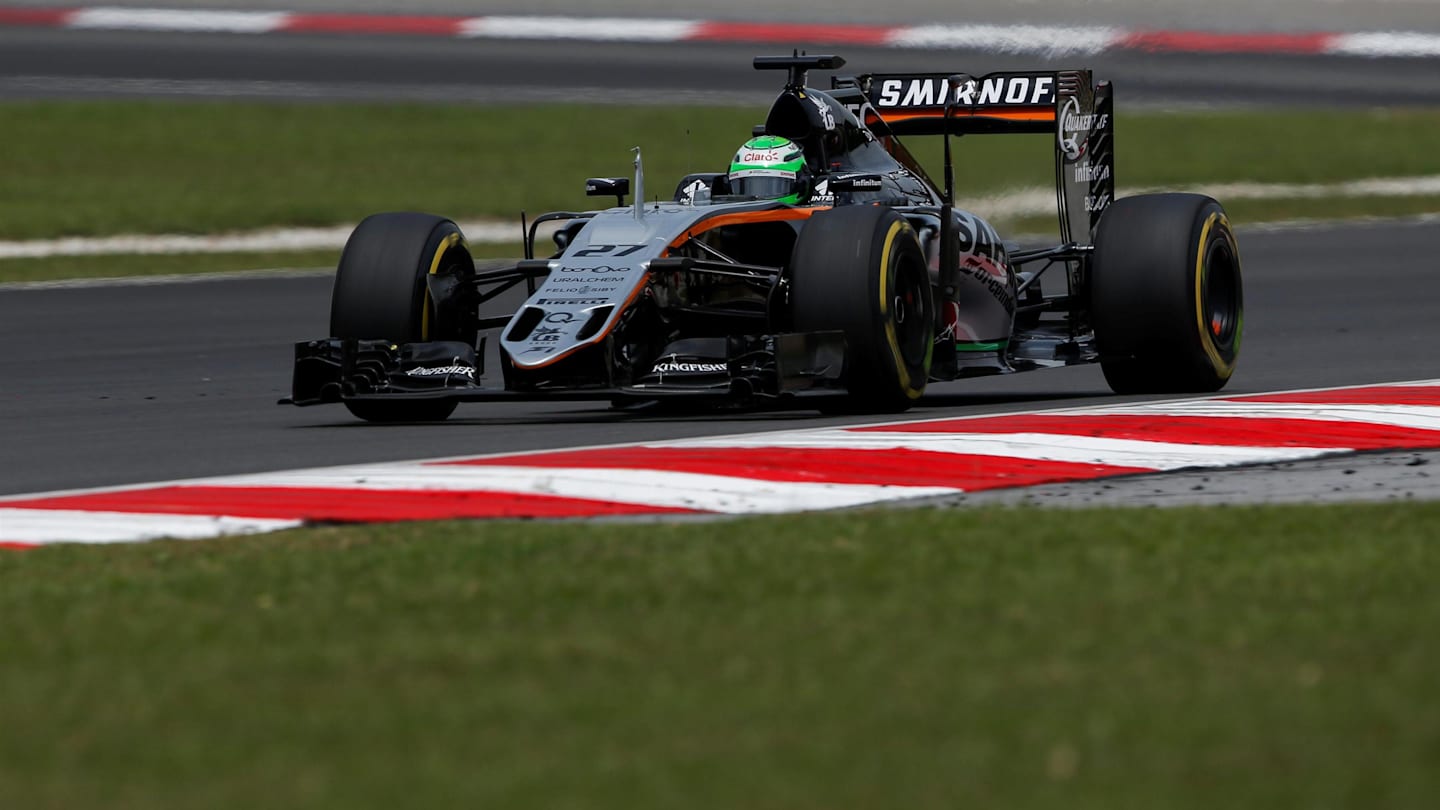 Nico Hulkenberg (GER) Force India VJM09 at Formula One World Championship, Rd16, Malaysian Grand Prix, Race,  Sepang, Malaysia, Saturday 1 October 2016. © Sutton Images