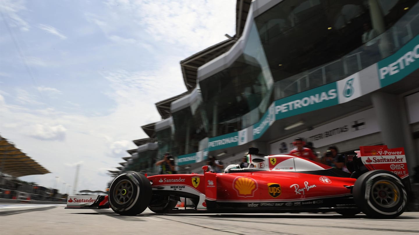 Sebastian Vettel (GER) Ferrari SF16-H at Formula One World Championship, Rd16, Malaysian Grand Prix, Qualifying, Sepang, Malaysia, Saturday 1 October 2016. © Sutton Images