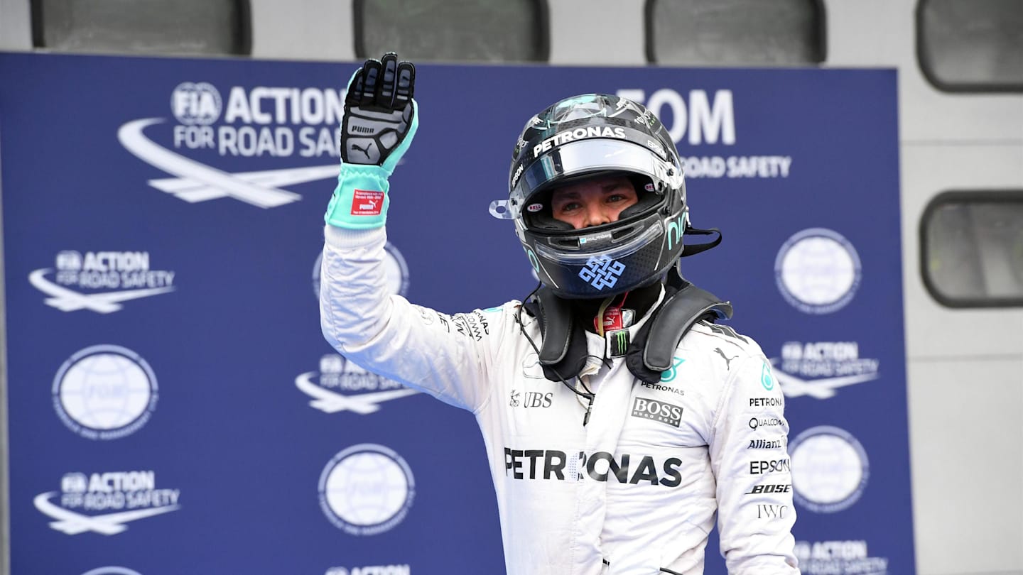 Nico Rosberg (GER) Mercedes AMG F1 celebrates in parc ferme at Formula One World Championship, Rd16, Malaysian Grand Prix, Qualifying, Sepang, Malaysia, Saturday 1 October 2016. © Sutton Images