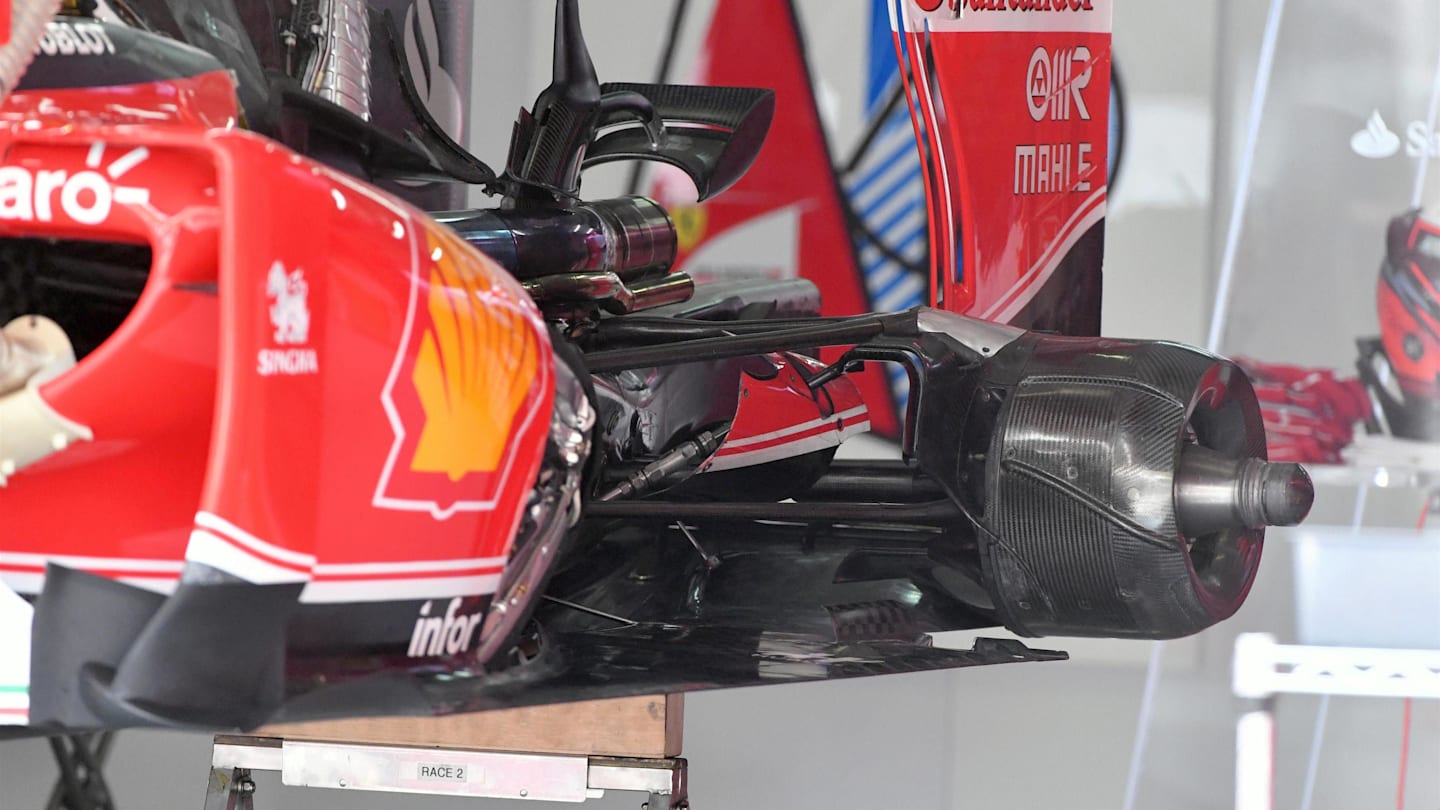 Ferrari SF16-H rear suspension at Formula One World Championship, Rd16, Malaysian Grand Prix, Preparations, Sepang, Malaysia, Thursday 29 September 2016. © Sutton Images