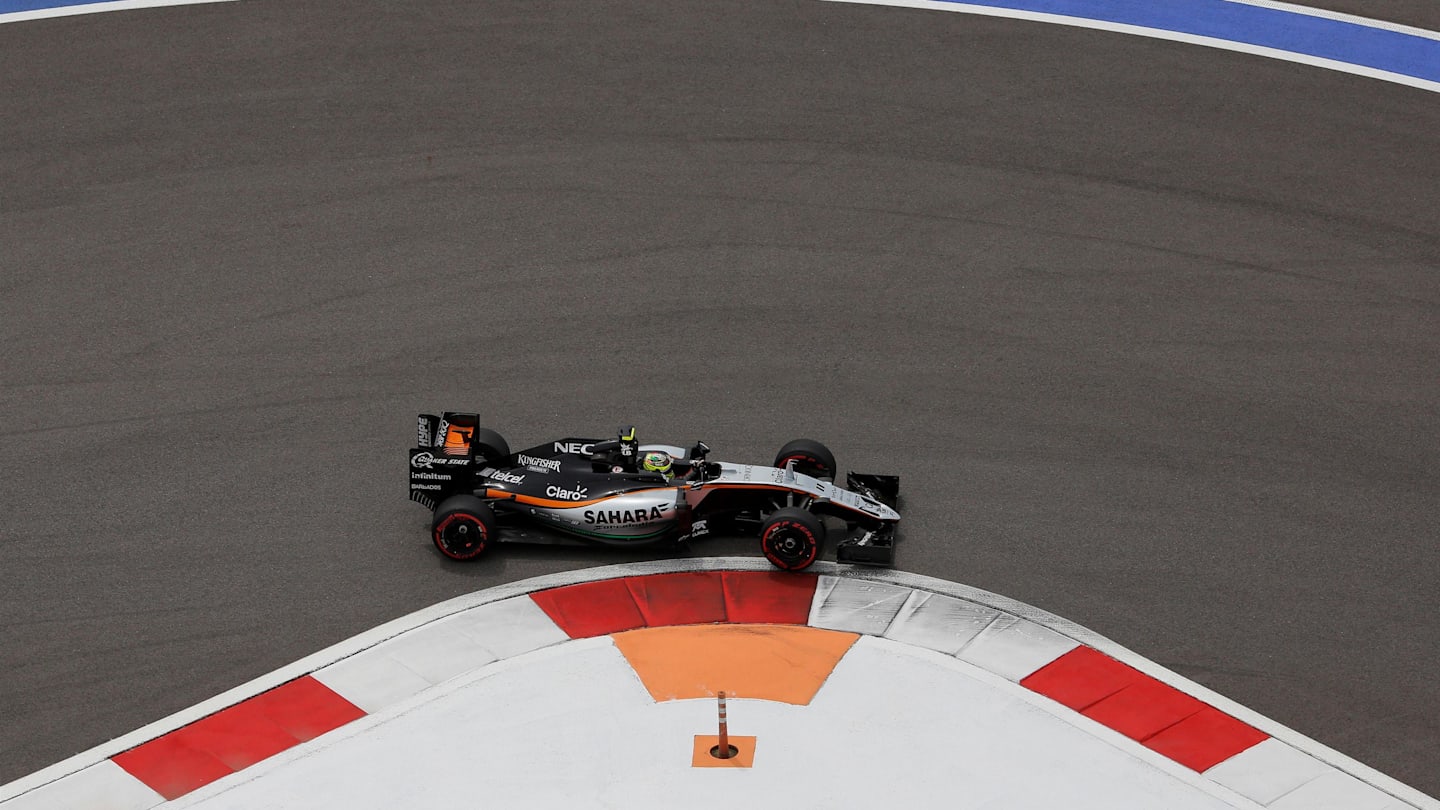 Sergio Perez (MEX) Force India VJM09 at Formula One World Championship, Rd4, Russian Grand Prix,