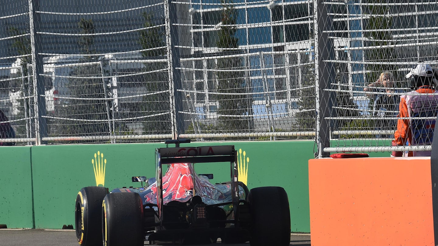 Max Verstappen (NED) Scuderia Toro Rosso STR11 retires from the race at Formula One World