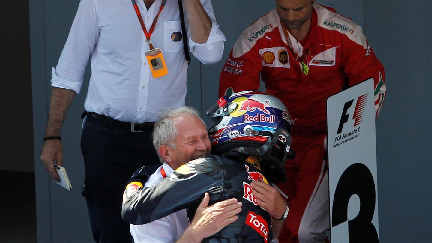 Race winner Max Verstappen (NED) Red Bull Racing and Dr Helmut Marko (AUT) Red Bull Motorsport