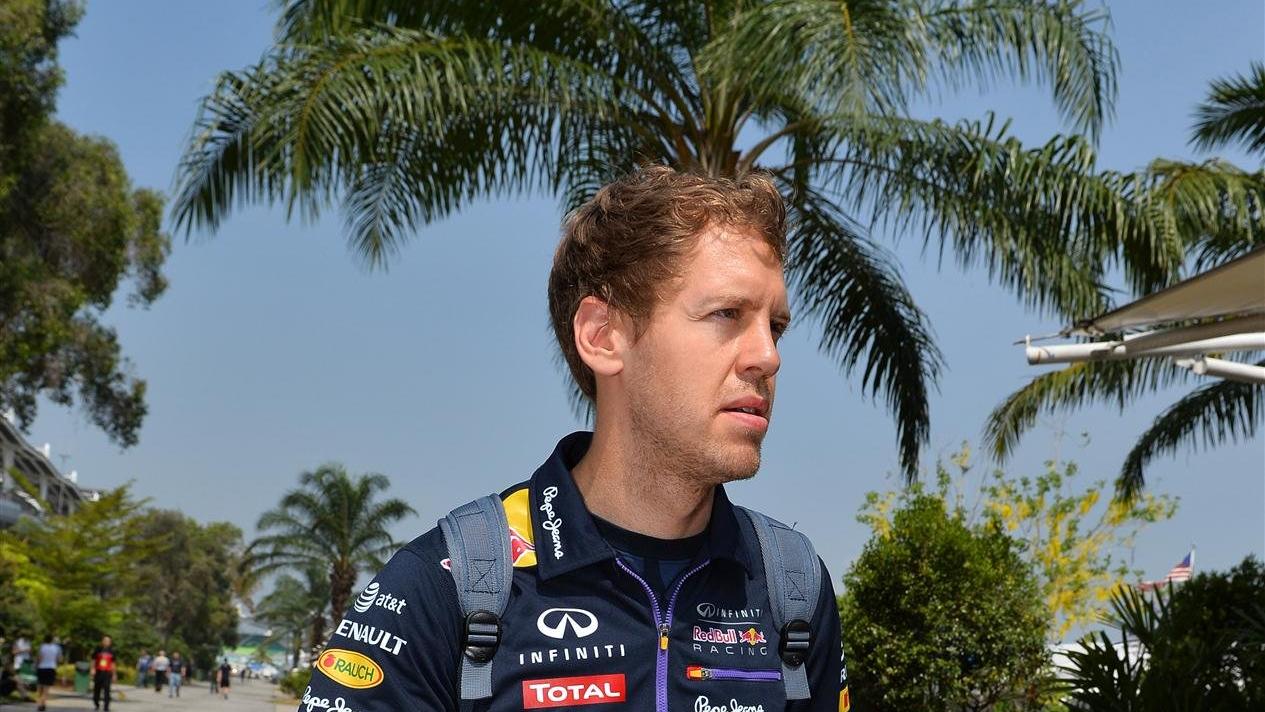 Sebastian Vettel (GER) Red Bull Racing. Formula One World Championship, Rd2, Malaysian Grand Prix, Preparations, Sepang, Malaysia, Thursday, 27 March 2014
