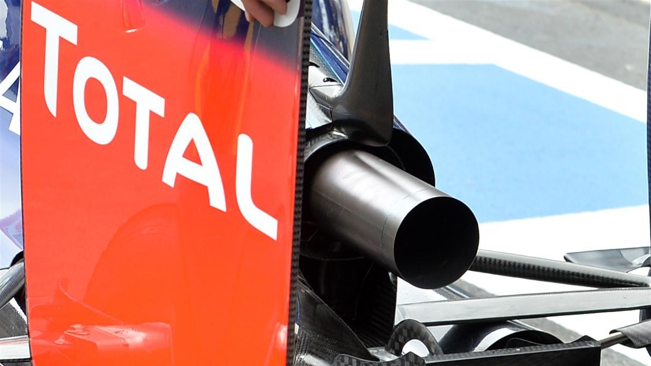 Red Bull Racing RB10 exhaust detail. Formula One World Championship, Rd1, Australian Grand Prix, Qualifying, Albert Park, Melbourne, Australia, Saturday, 15 March 2014