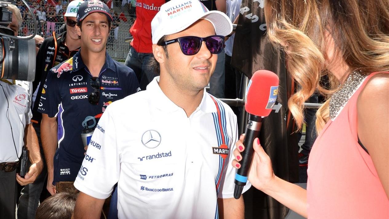 Felipe Massa (BRA) Williams on the drivers parade. Formula One World Championship, Rd8, Austrian Grand Prix, Race, Spielberg, Austria, Sunday, 22 June 2014 © Sutton Images. No reproduction without permission