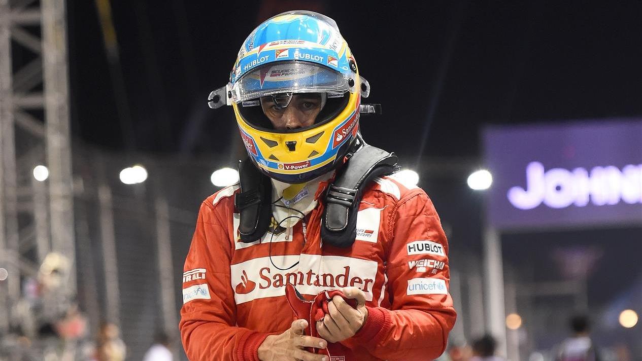 Fernando Alonso (ESP) Ferrari. Formula One World Championship, Rd14, Singapore Grand Prix, Marina Bay Street Circuit, Singapore, Practice, Friday, 19 September 2014 © Sutton Images. No reproduction without permission