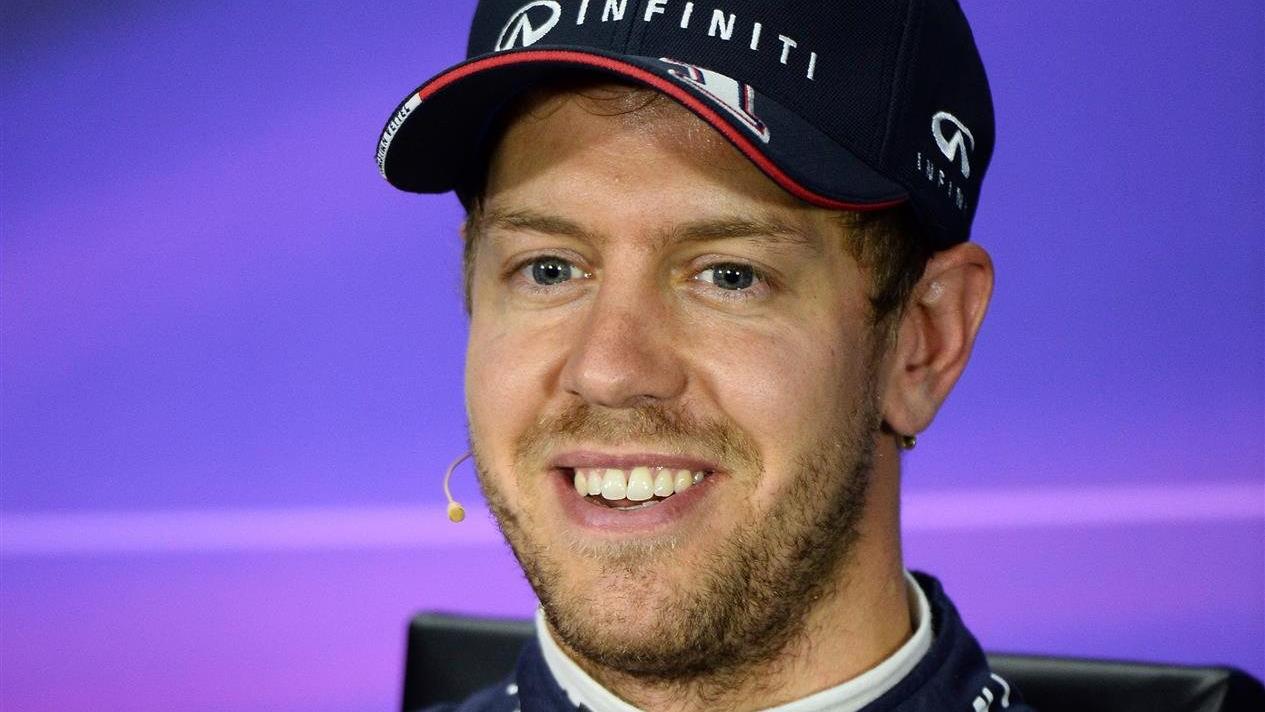Sebastian Vettel (GER) Red Bull Racing in the Press Conference. Formula One World Championship, Rd7, Canadian Grand Prix, Qualifying, Montreal, Canada, Saturday, 7 June 2014. © Sutton Images