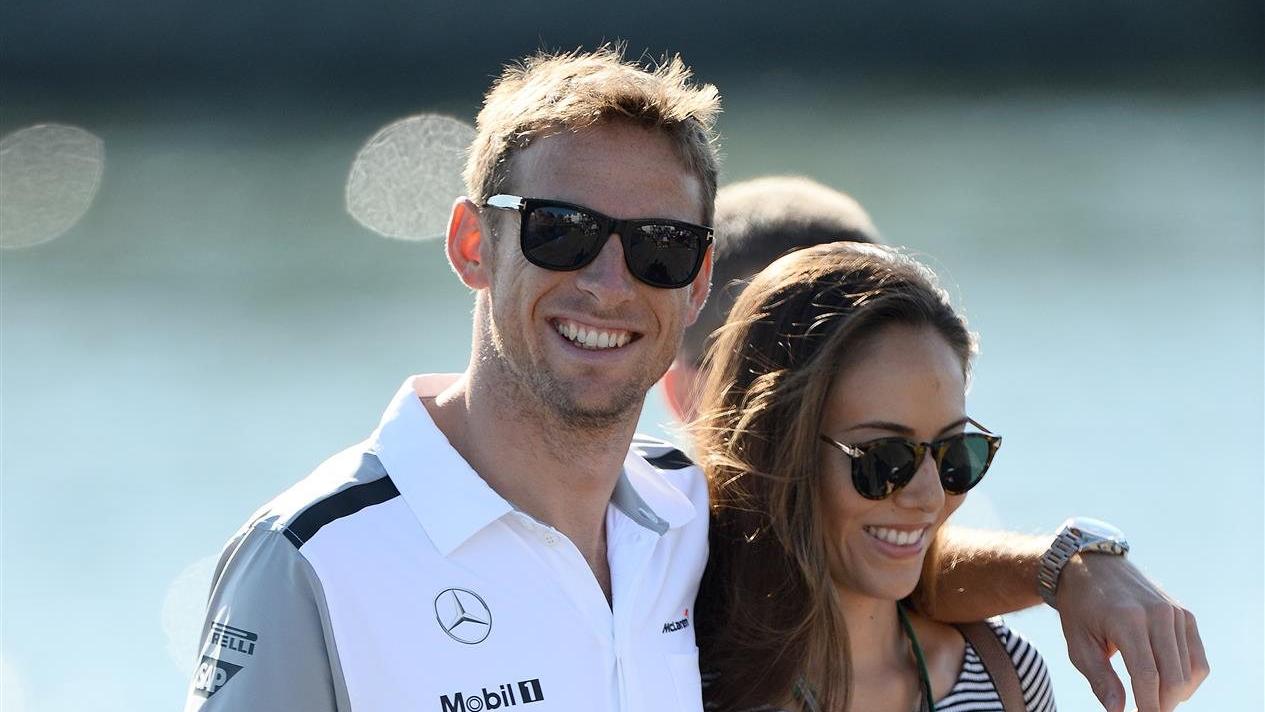 Jenson Button (GBR) McLaren and girlfriend Jessica Michibata (JPN). Formula One World Championship, Rd7, Canadian Grand Prix, Qualifying, Montreal, Canada, Saturday, 7 June 2014. © Sutton Images