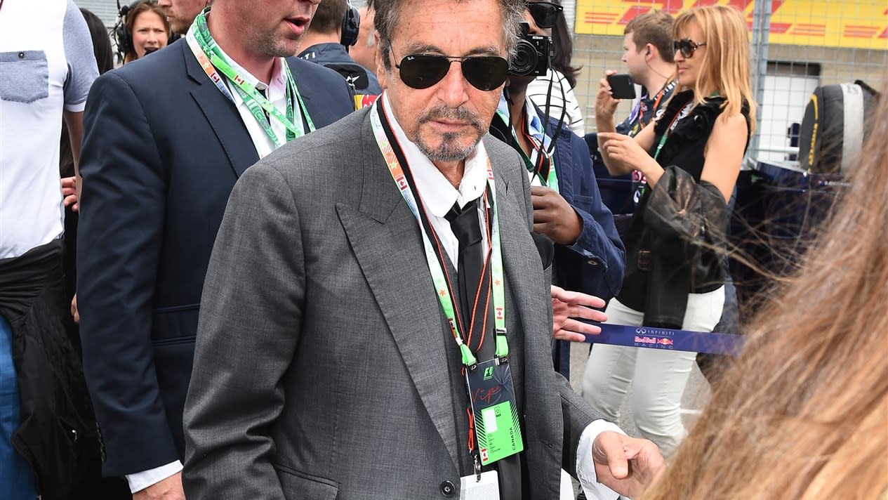 Al Pacino (USA) Actor on the grid at Formula One World Championship, Rd7, Canadian Grand Prix, Race, Montreal, Canada, Sunday 7 June 2015. © Sutton Motorsport Images