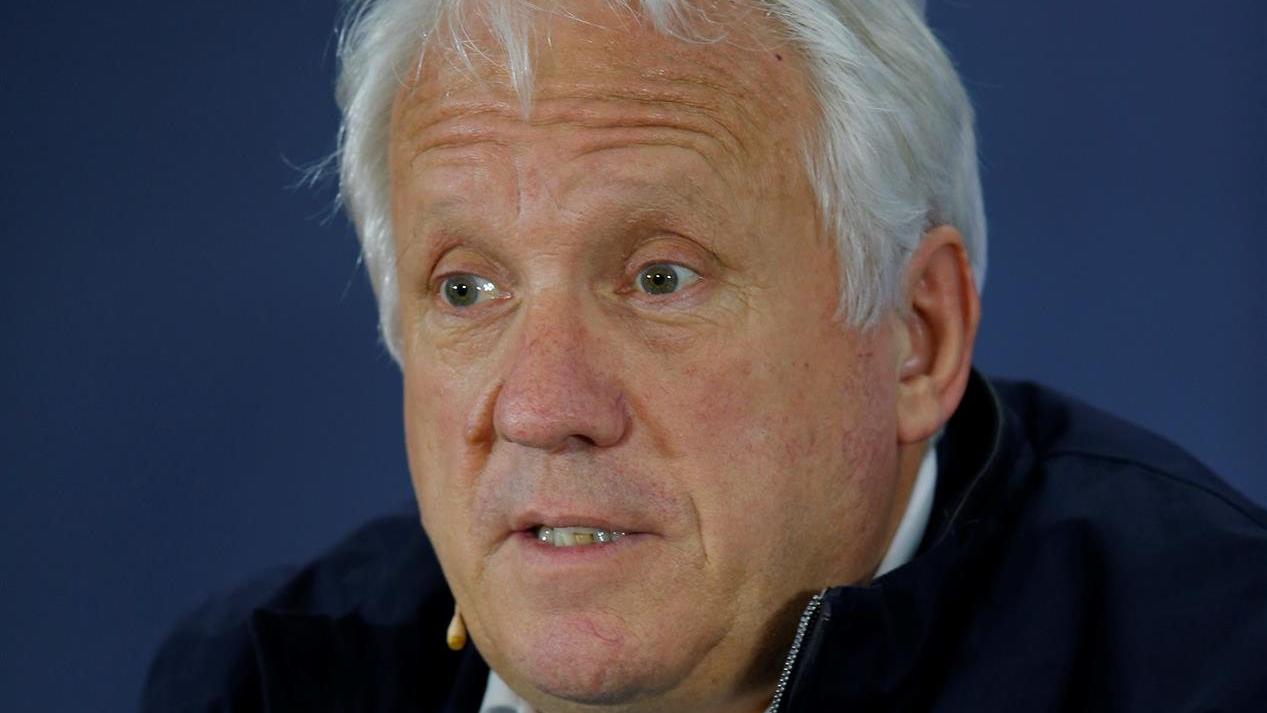 Charlie Whiting (GBR) FIA Delegate in the Press Conference. Formula One World Championship, Rd4, Chinese Grand Prix, Practice, Shanghai, China, Friday, 18 April 2014. © Sutton Images