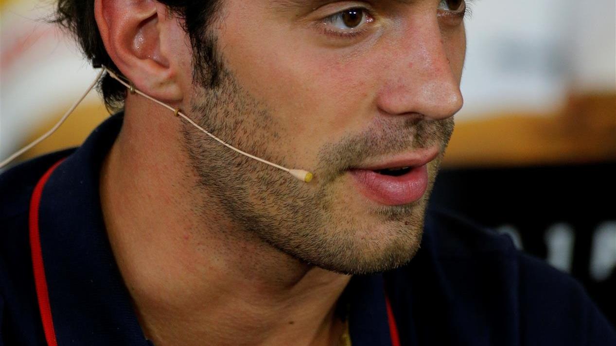 Jean-Eric Vergne (FRA) Scuderia Toro Rosso in the Press Conference, Formula One World Championship, Rd11, Hungarian Grand Prix, Preparations, Hungaroring, Hungary. Thursday, 24 July 2014. © Sutton Images