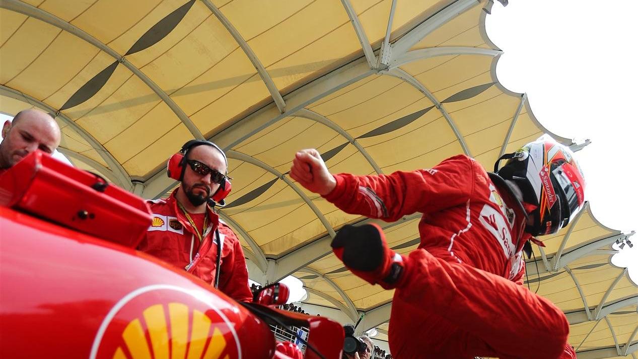 Kimi Raikkonen (FIN) Ferrari F14 T on the grid. Formula One World Championship, Rd2, Malaysian Grand Prix, Race, Sepang, Malaysia, Sunday, 30 March 2014