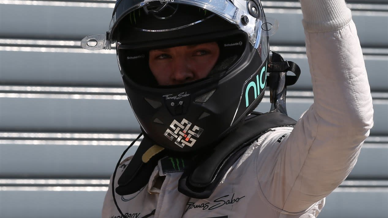 Nico Rosberg (GER) Mercedes AMG F1 celebrates in parc ferme at Formula One World Championship, Rd12, Italian Grand Prix, Qualifying, Monza, Italy, Saturday 5  September 2015. © Sutton Motorsport Images