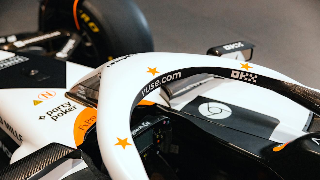 The F1-spec papaya, white and black livery will break cover on track when first practice gets under way in Monte Carlo