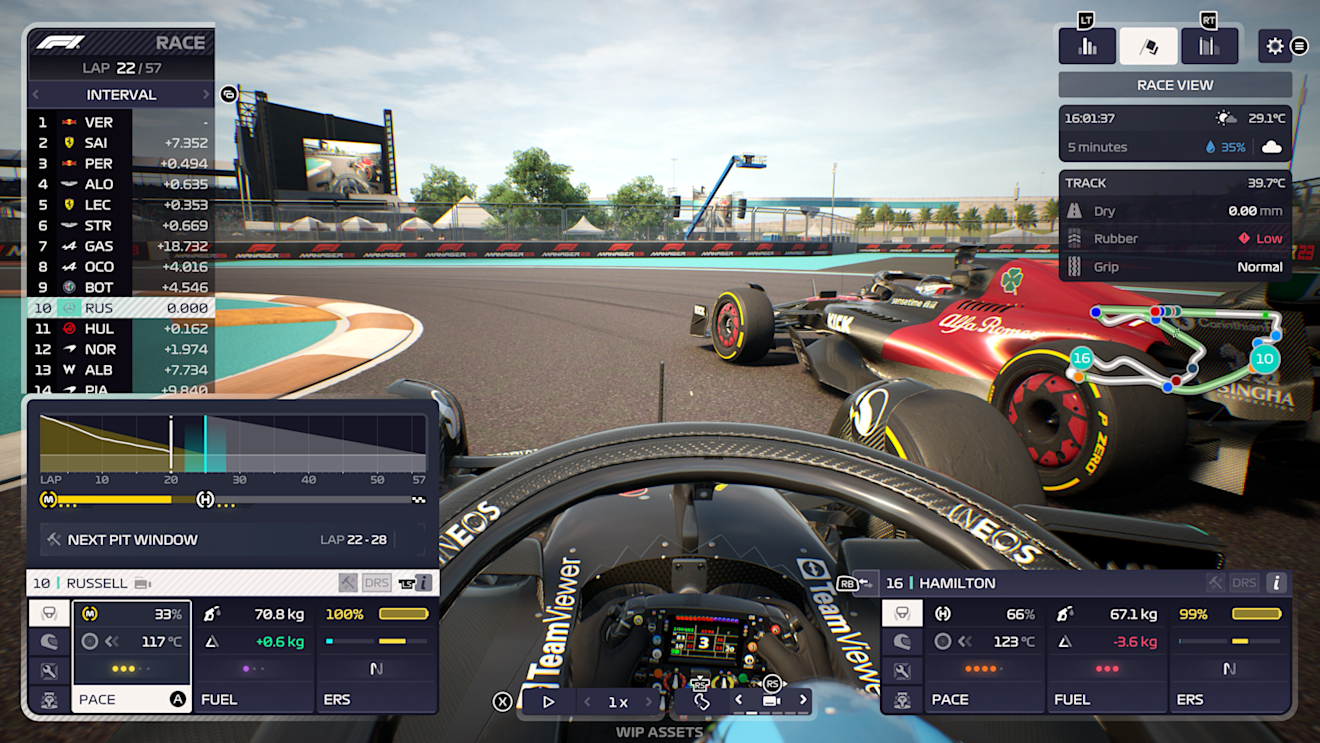 Players can guide their teams as they race on iconic tracks on the F1 calendar