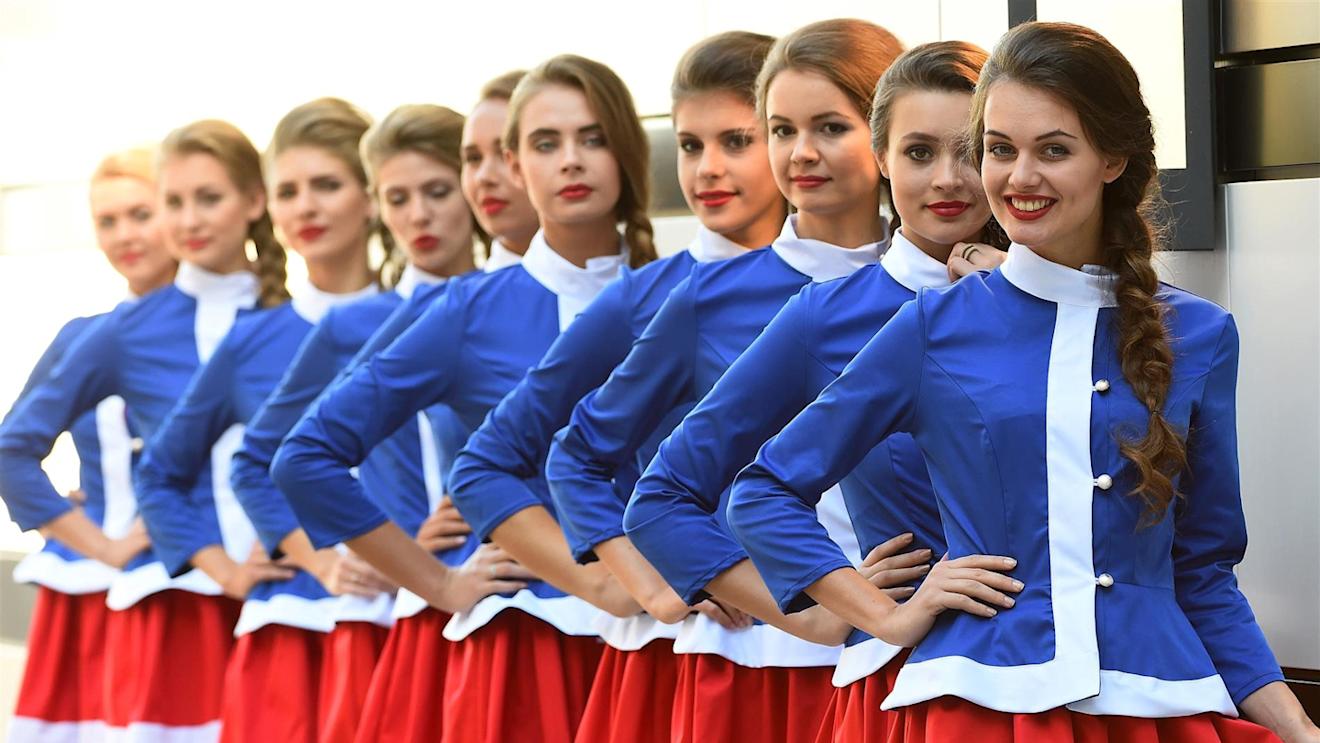 Grid girls. Formula One World Championship, Rd16, Russian Grand Prix, Qualifying, Sochi Autodrom, Sochi, Krasnodar Krai, Russia, Saturday, 11 October 2014 © Sutton Images. No reproduction without permission