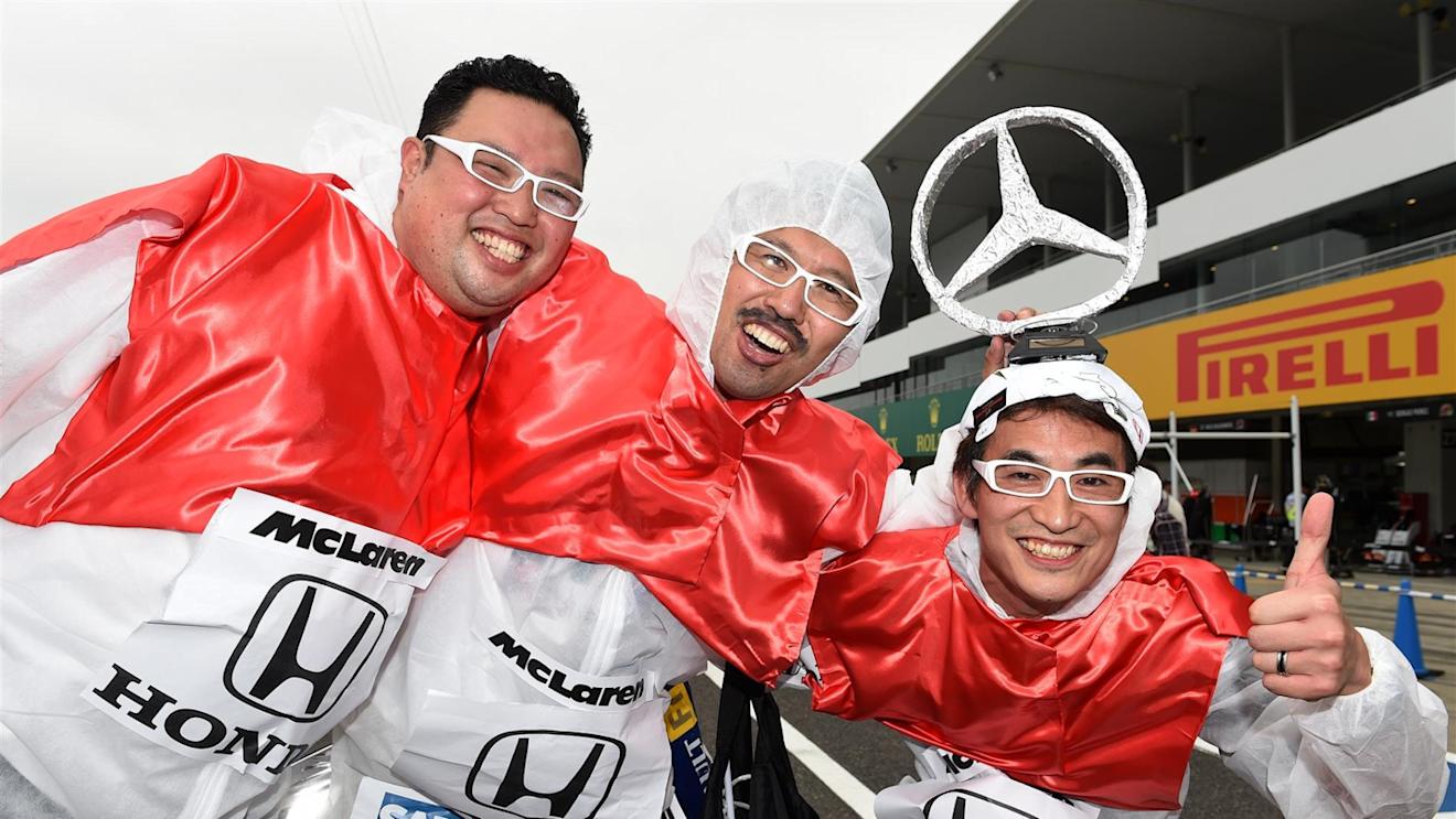 Honda F1 fans. Formula One World Championship, Rd15, Japanese Grand Prix, Preparations, Suzuka, Japan, Thursday, 2 October 2014 © Sutton Images. No reproduction without permission