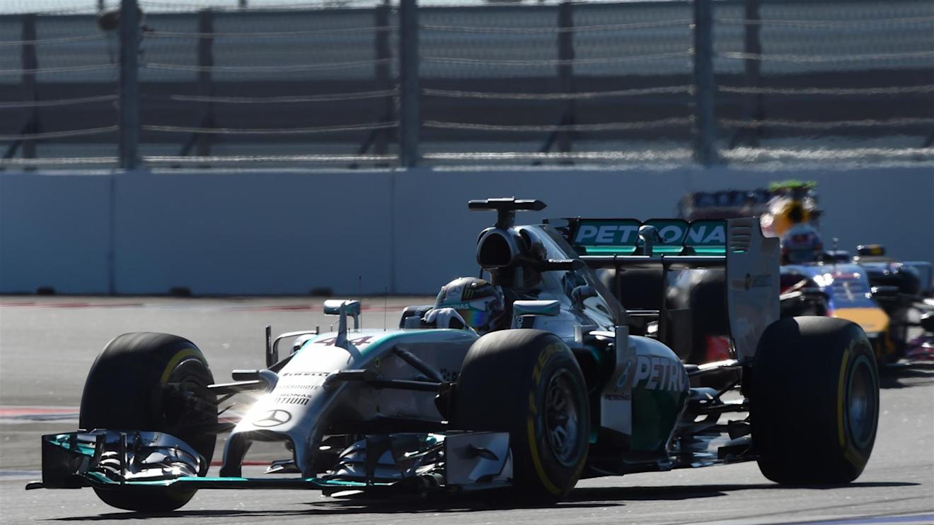 Lewis Hamilton (GBR) Mercedes AMG F1 W05. Formula One World Championship, Rd16, Russian Grand Prix, Practice, Sochi Autodrom, Sochi, Krasnodar Krai, Russia, Friday, 10 October 2014 © Sutton Images. No reproduction without permission