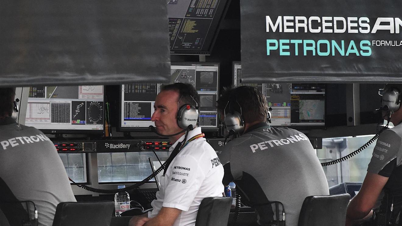 Paddy Lowe (GBR) Mercedes AMG F1 Executive Director (Technical) on the pit wall gantry. Formula One World Championship, Rd15, Japanese Grand Prix, Practice, Suzuka, Japan, Friday, 3 October 2014 © Sutton Images. No reproduction without permission