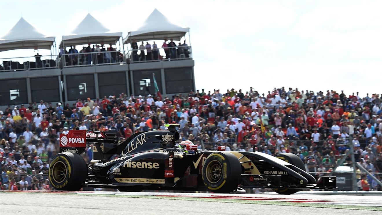 Pastor Maldonado (VEN) Lotus E22. Formula One World Championship, Rd17, United States Grand Prix, Race, Austin, Texas, USA, Sunday, 2 November 2014 