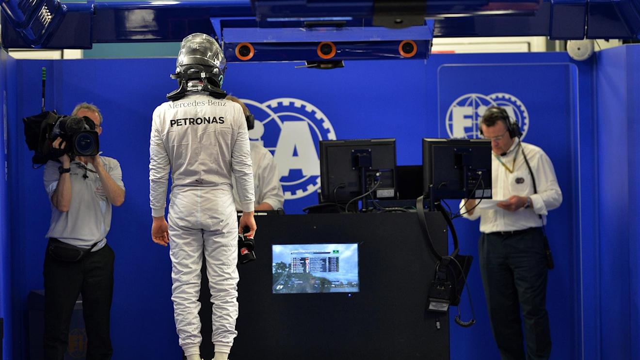 Nico Rosberg (GER) Mercedes AMG F1 in parc ferme. Formula One World Championship, Rd1, Australian Grand Prix, Qualifying, Albert Park, Melbourne, Australia, Saturday, 15 March 2014