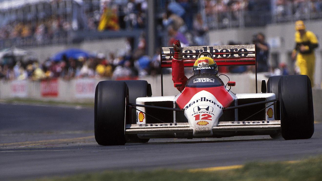 Winner Ayrton Senna (BRA) McLaren MP4/4 Canadian Grand Prix, Montreal , 12 June 1988