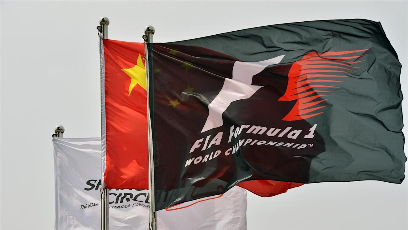 Flags. Formula One World Championship, Rd3, Chinese Grand Prix, Preparations, Shanghai, China, Thursday, 11 April 2013