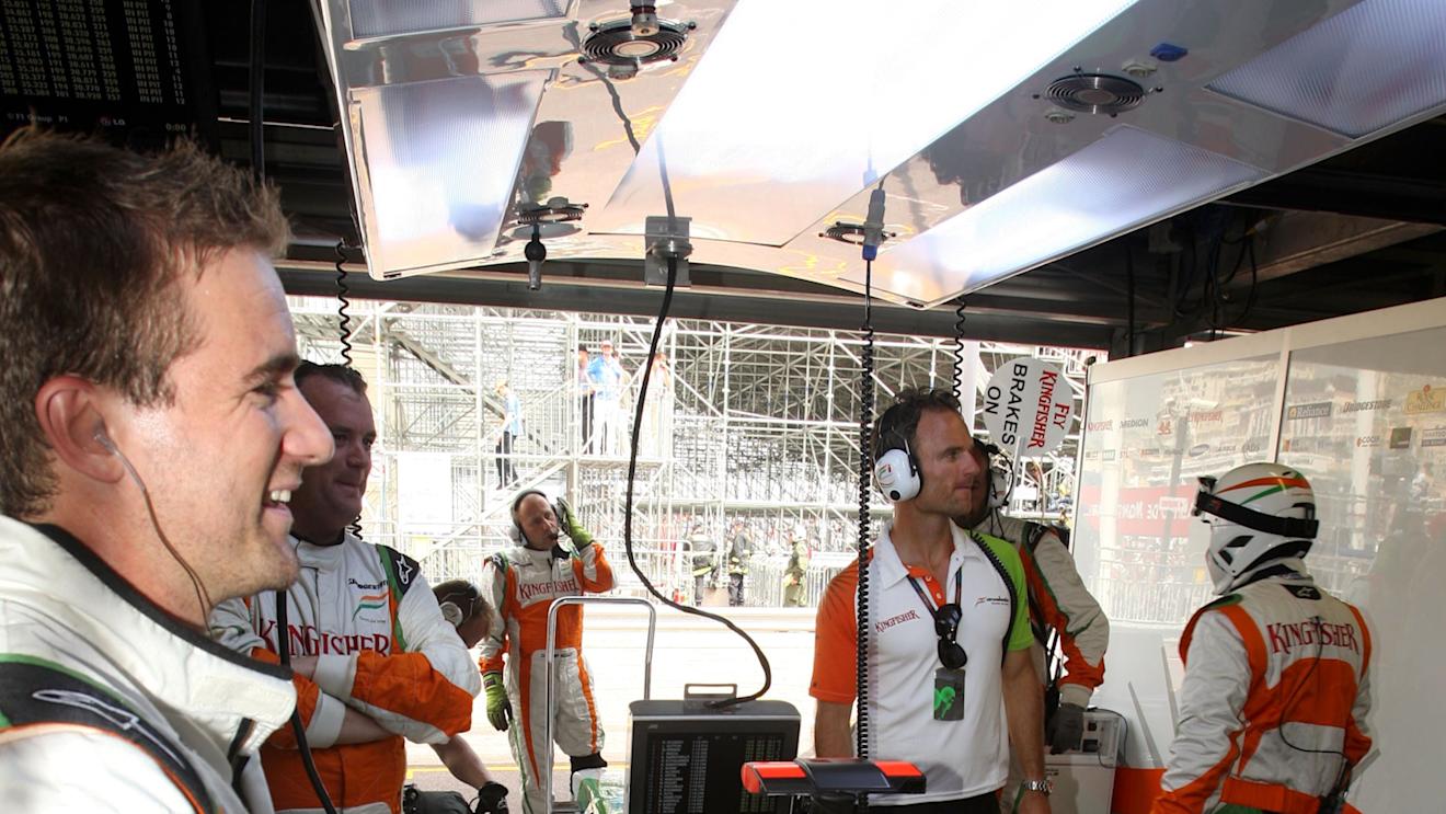 Space is at a premium in Monaco so the pit garages are a little tighter than usual