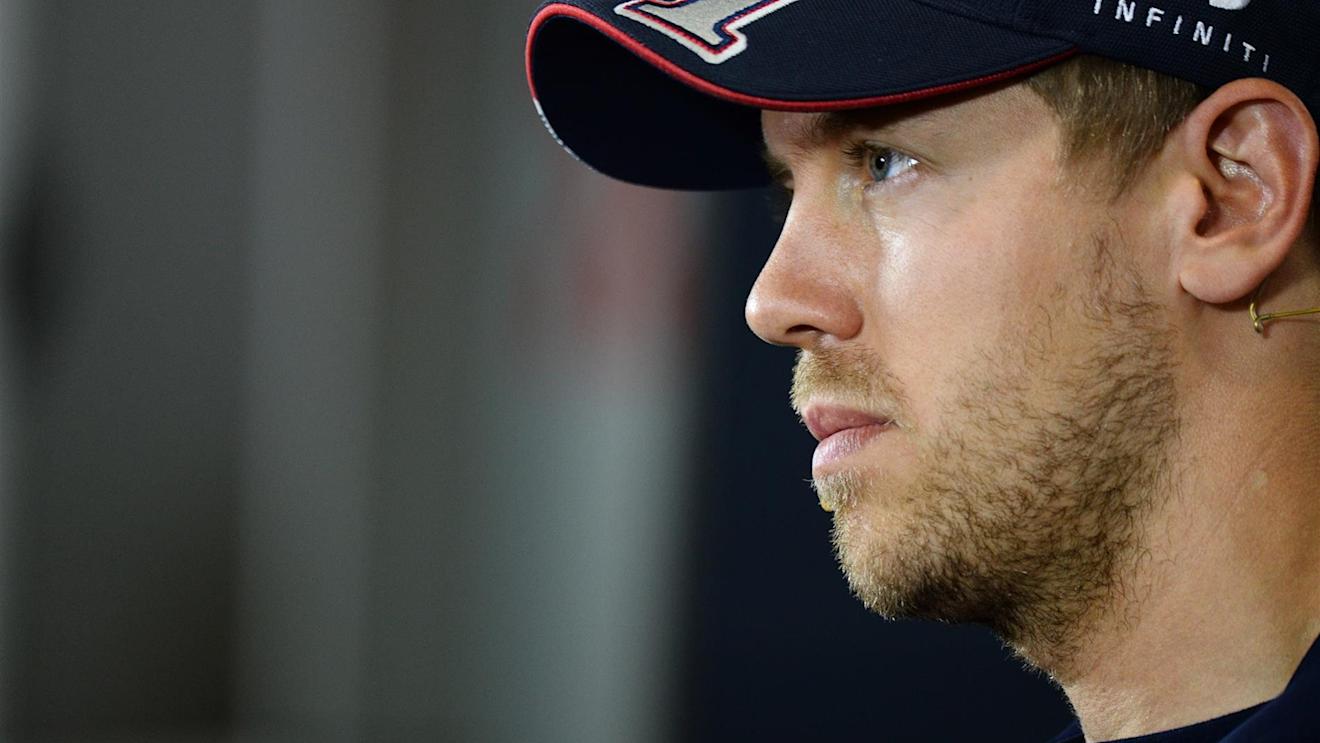 Sebastian Vettel (GER) Red Bull Racing in the Press Conference. Formula One World Championship, Rd5, Spanish Grand Prix, Preparations, Barcelona, Spain, Thursday, 8 May 2014