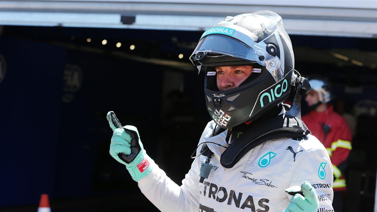 Pole sitter Nico Rosberg (GER) Mercedes AMG F1 celebrates in parc ferme. Formula One World Championship, Rd6, Monaco Grand Prix, Qualifying, Monte-Carlo, Monaco, Saturday, 24 May 2014