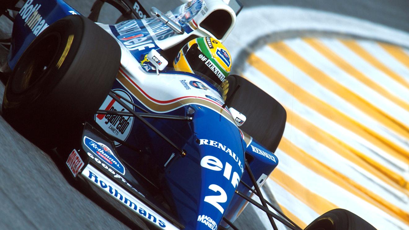Ayrton Senna's time at Williams was cut sadly short. Here he is in the 1994 Brazilian Grand Prix at Interlagos