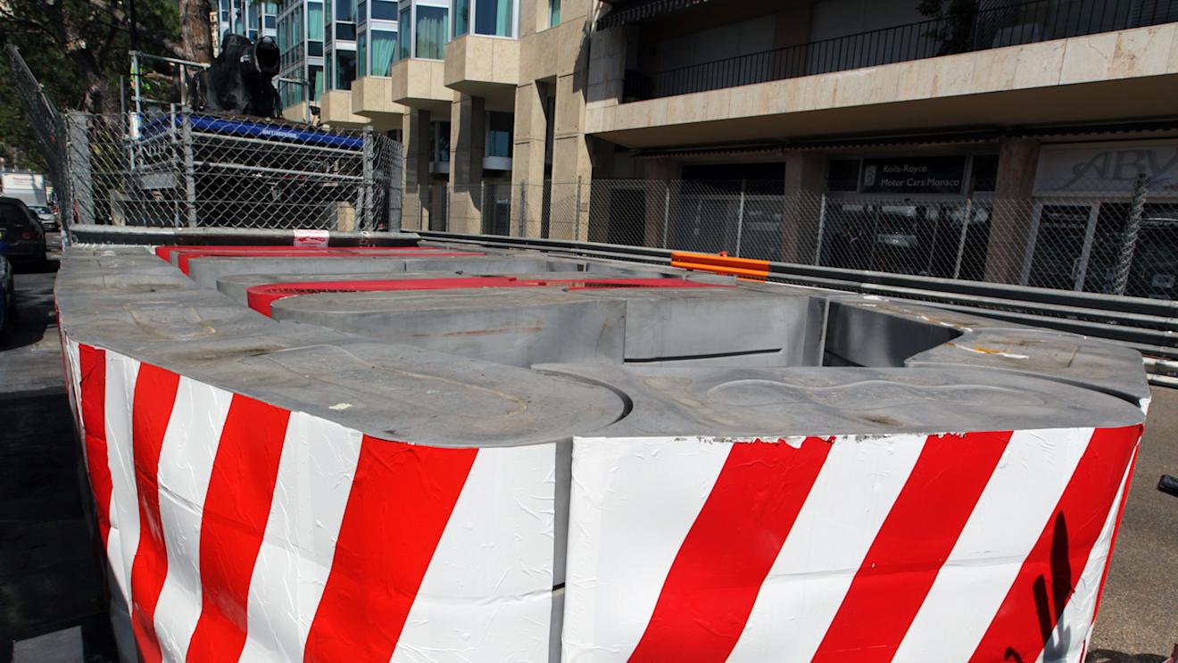 Tecpro barriers are installed at certain parts of the track, such as the chicane