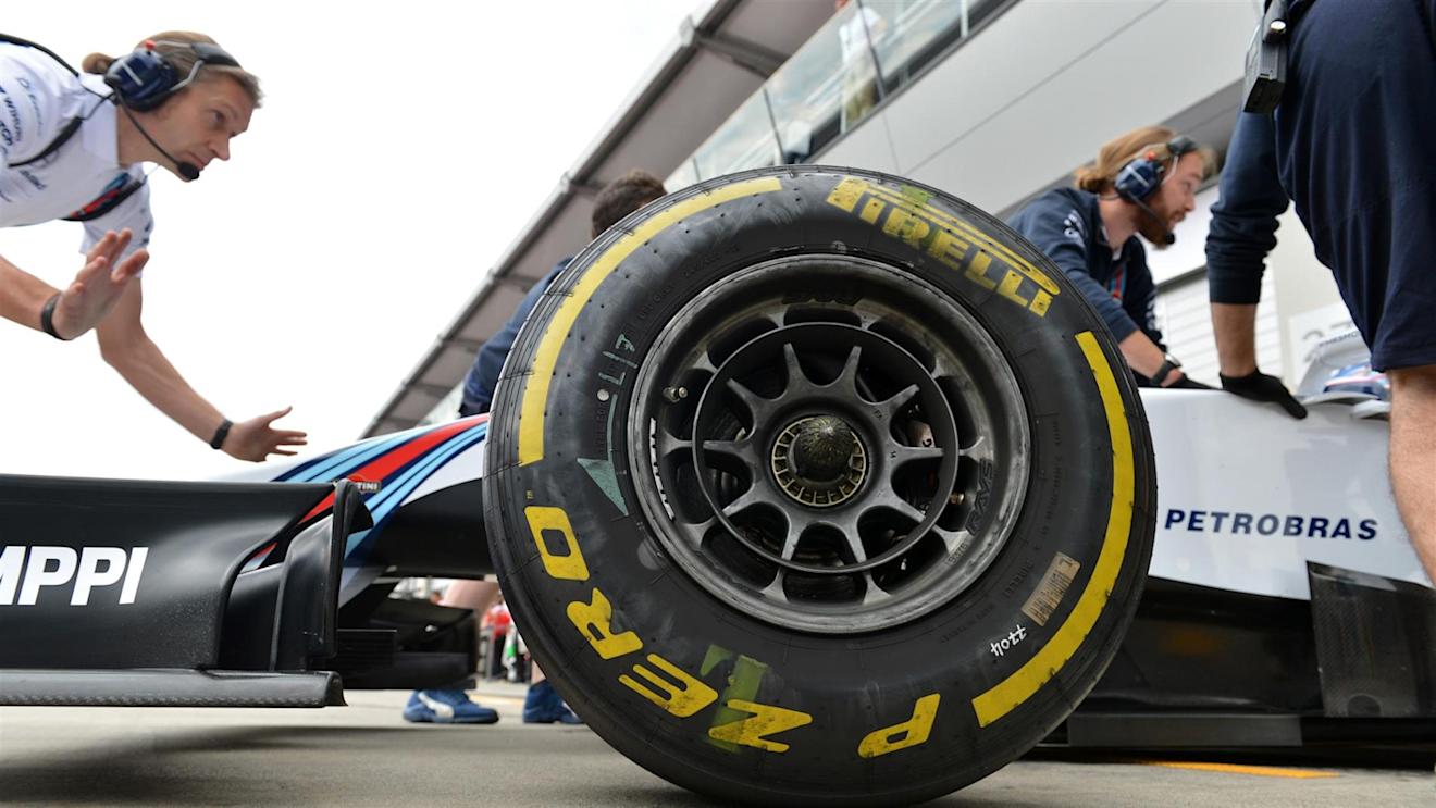 Pirelli tyre on the car of Valtteri Bottas (FIN) Williams FW36. Formula One World Championship, Rd8, Austrian Grand Prix, Qualifying, Spielberg, Austria, Saturday, 21 June 2014