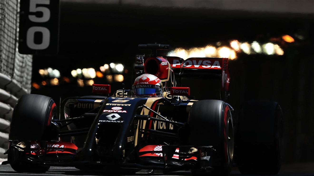 Romain Grosjean (FRA) Lotus E22 exits the tunnel. Formula One World Championship, Rd6, Monaco Grand Prix, Qualifying, Monte-Carlo, Monaco, Saturday, 24 May 2014
