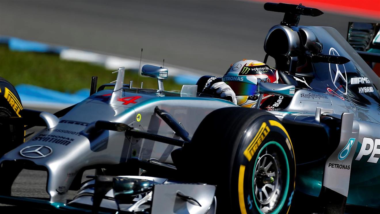 Lewis Hamilton (GBR) Mercedes AMG F1 W05. Formula One World Championship, Rd10, German Grand Prix, Practice, Hockenheim, Germany, Friday, 18 July 2014 © Sutton Images. No reproduction without permission