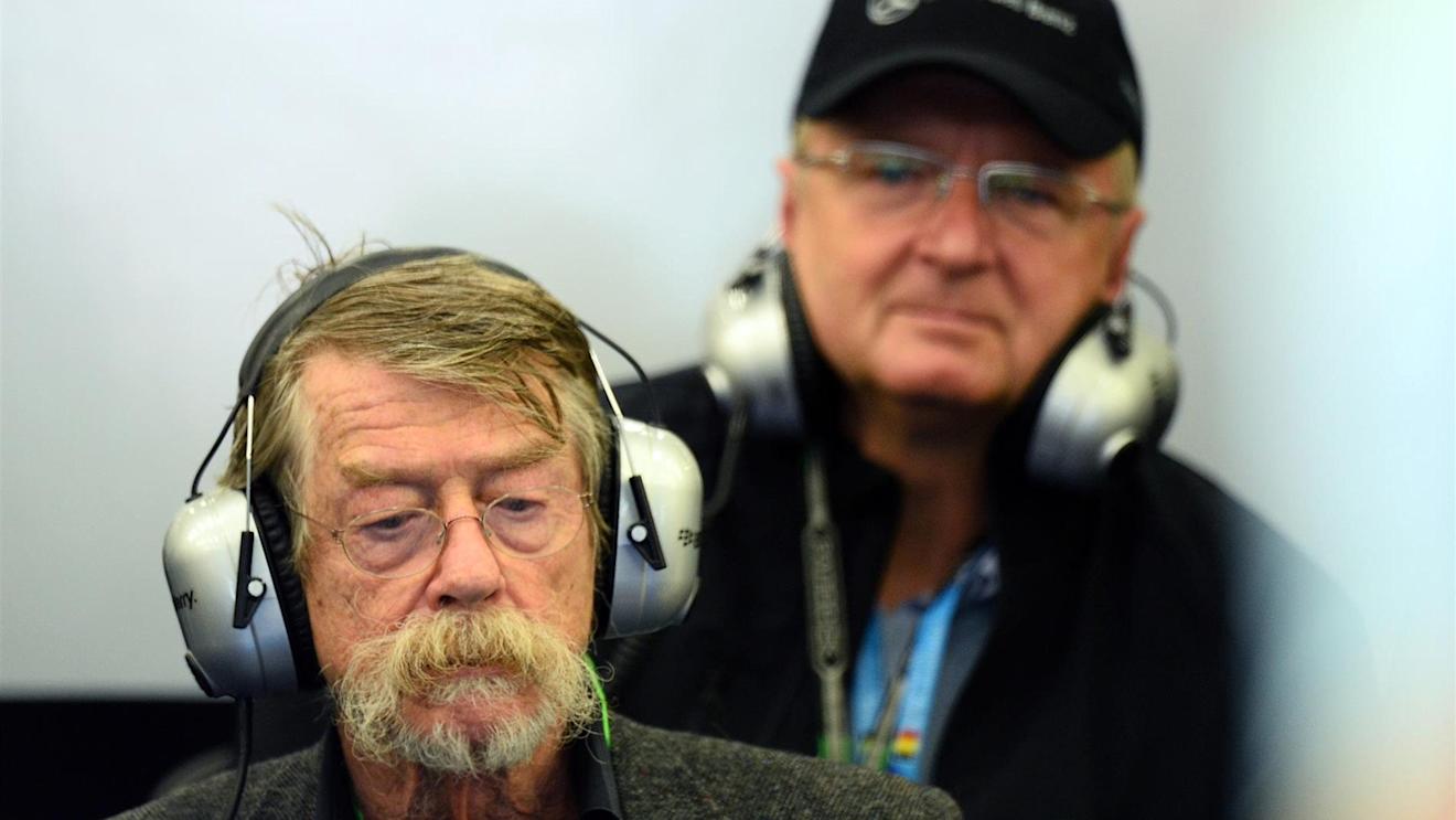 John Hurt (GBR), actor, left, was a guest of Mercedes AMG F1. Formula One World Championship, Rd12, Belgian Grand Prix, Qualifying, Spa-Francorchamps, Belgium, Saturday, 23 August 2014 © Sutton Images. No reproduction without permission