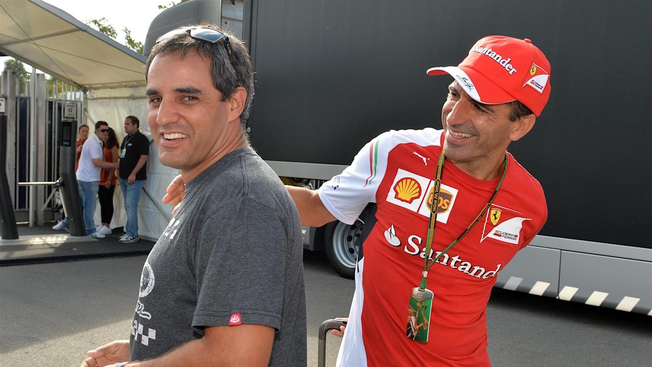 Juan Pablo Montoya (COL) and Marc Gene (ESP) Ferrari Test Driver. Formula One World Championship, Rd13, Italian Grand Prix, Monza, Italy, Preparations, Thursday, 4 September 2014 © Sutton Images. No reproduction without permission