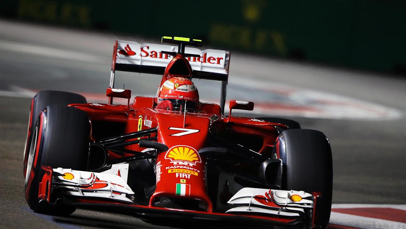 Kimi Raikkonen (FIN) Ferrari F14 T. Formula One World Championship, Rd14, Singapore Grand Prix, Marina Bay Street Circuit, Singapore, Qualifying, Saturday, 20 September 2014 © Sutton Images. No reproduction without permission