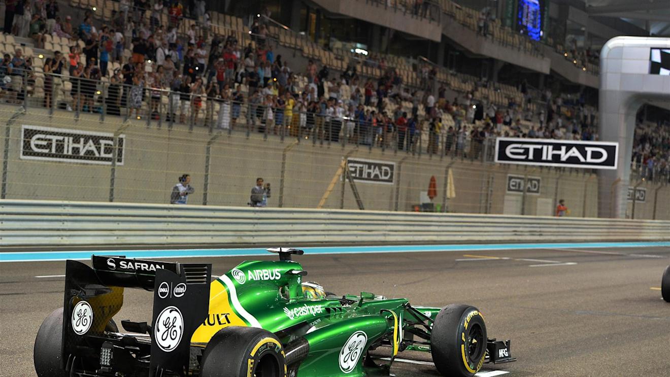 Charles Pic (FRA) Caterham CT03 practices starts. Formula One World Championship, Rd17, Abu Dhabi Grand Prix, Practice, Yas Marina Circuit, Abu Dhabi, UAE, Friday, 1 November 2013. © Sutton Images
