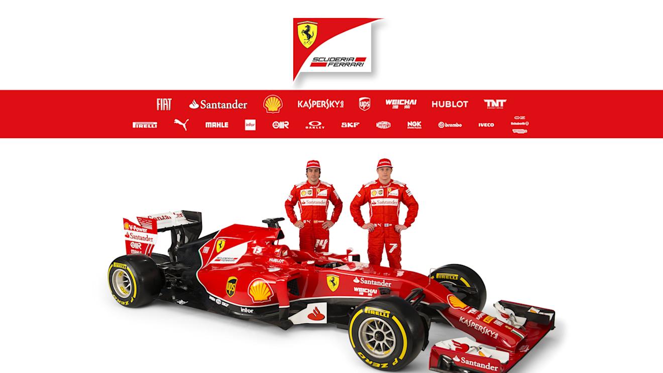 Fernando Alonso and Kimi Raikkonen with the Ferrari F14 T. © Ferrari