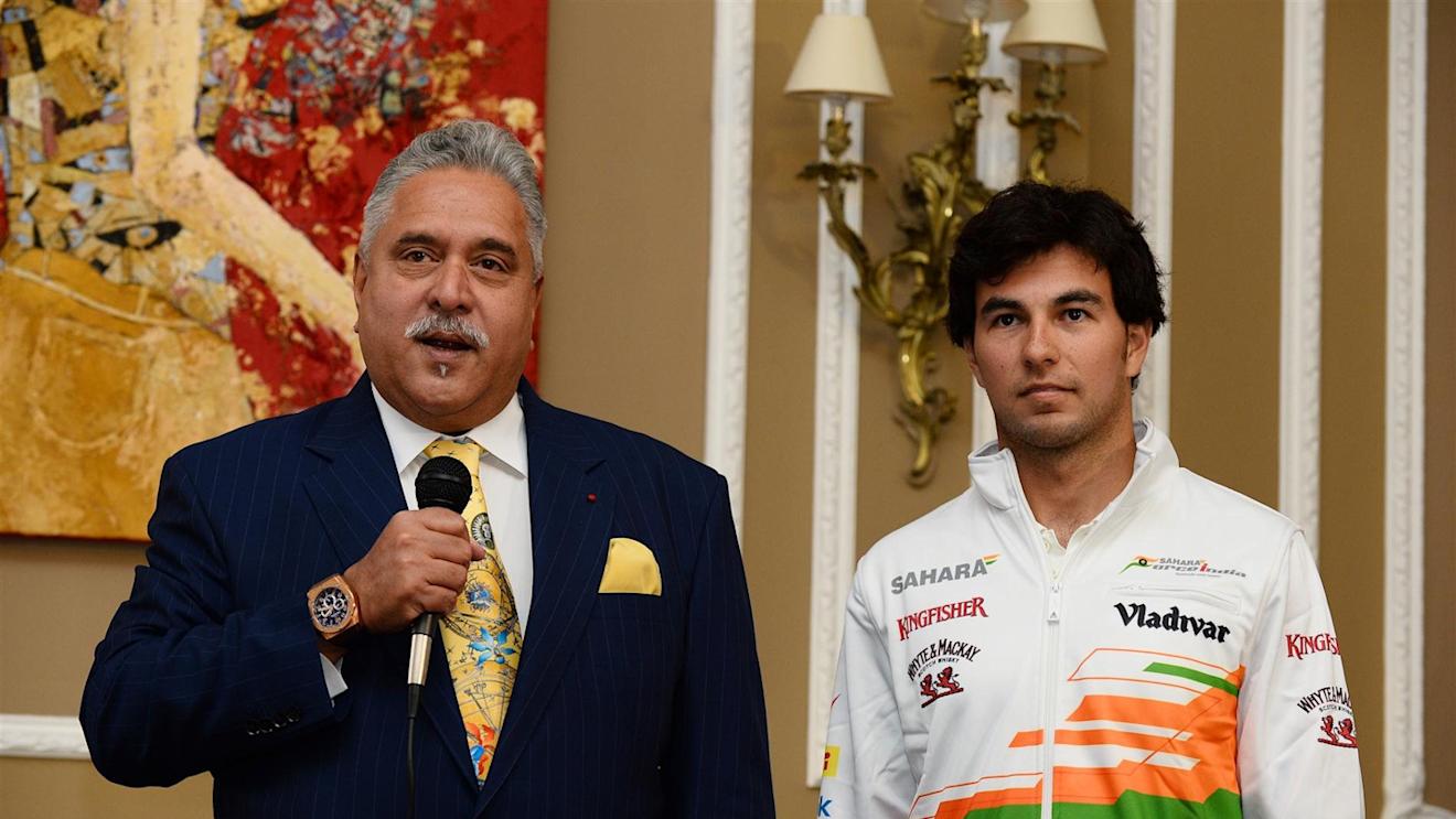 Sergio Perez (MEX) is announced as a Force India driver with Dr. Vijay Mallya (IND) Force India Formula One Team Owner. Sahara Force India Press Conference, Belgrave Square, London, Thursday, 12 December 2013. © Sutton Images