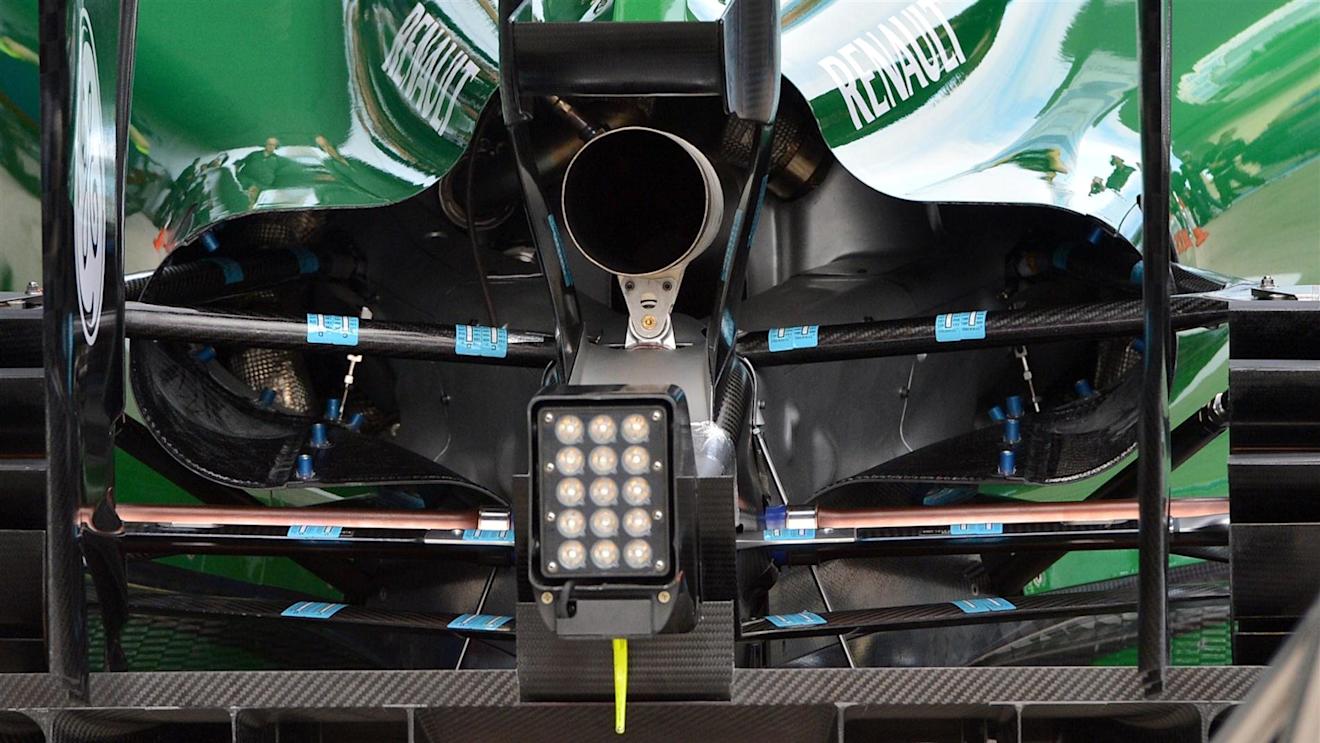 Marcus Ericsson (SWE) Caterham CT05 exhaust, rear wing and rear diffuser detail. Formula One Testing, Jerez, Spain, Day One, Tuesday, 28 January 2014. © Sutton Images