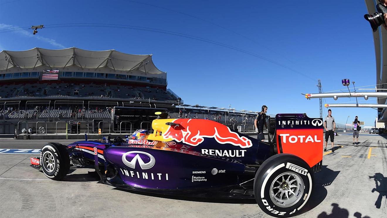 Daniel Ricciardo (AUS) Red Bull Racing RB10. Formula One World Championship, Rd17, United States Grand Prix, Practice, Austin, Texas, USA, Friday, 31 October 2014