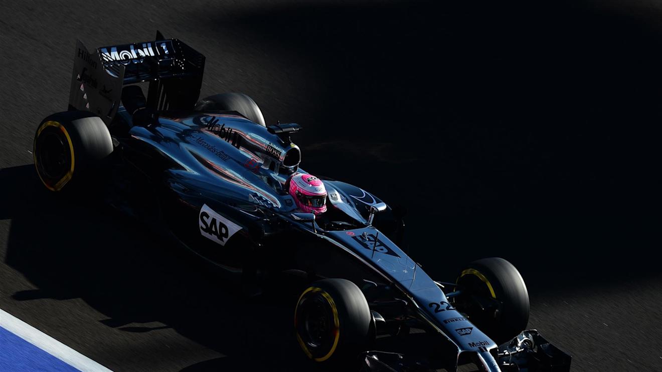 Jenson Button (GBR) McLaren MP4-29. Formula One World Championship, Rd16, Russian Grand Prix, Qualifying, Sochi Autodrom, Sochi, Krasnodar Krai, Russia, Saturday, 11 October 2014
