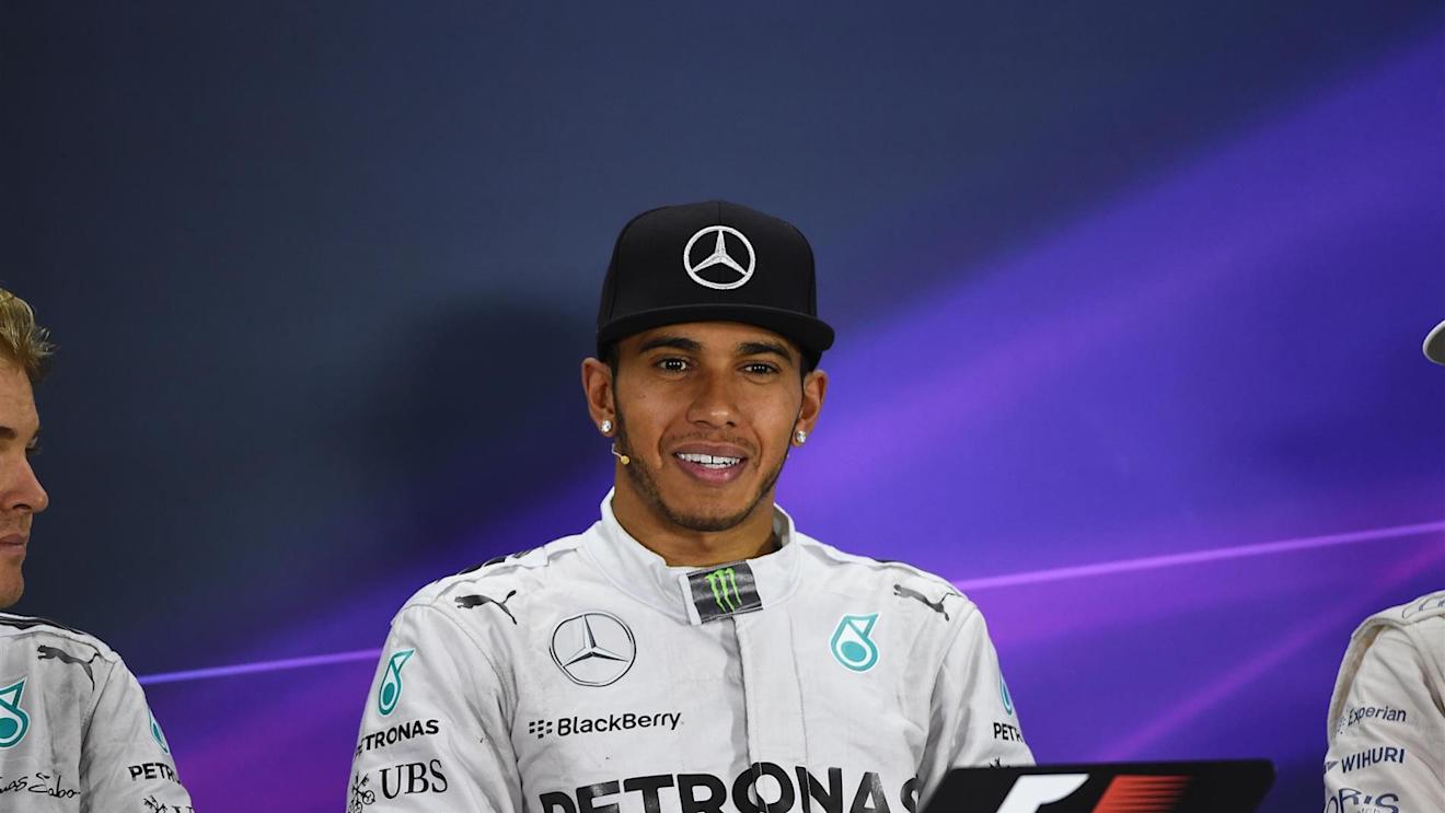 Race winner Lewis Hamilton (GBR) Mercedes AMG F1 in the Press Conference. Formula One World Championship, Rd16, Russian Grand Prix, Race, Sochi Autodrom, Sochi, Krasnodar Krai, Russia, Sunday, 12 October 2014