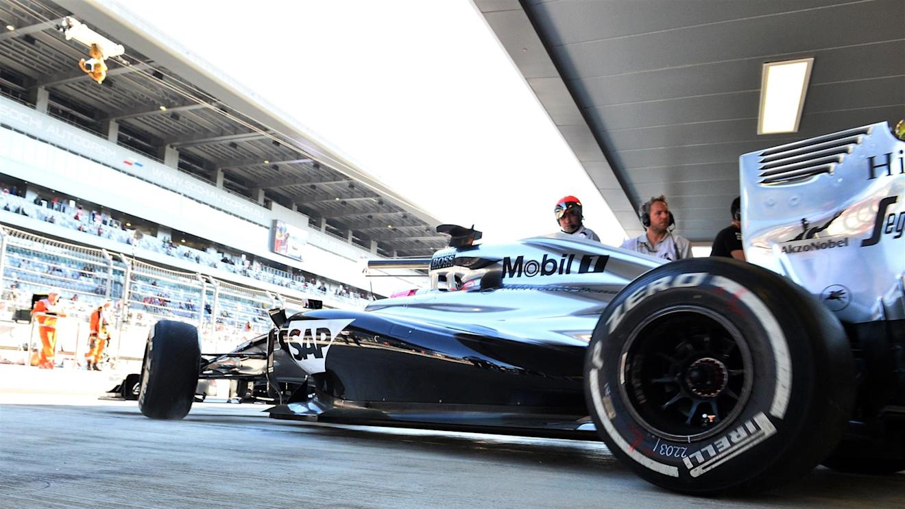 Jenson Button (GBR) McLaren MP4-29. Formula One World Championship, Rd16, Russian Grand Prix, Practice, Sochi Autodrom, Sochi, Krasnodar Krai, Russia, Friday, 10 October 2014