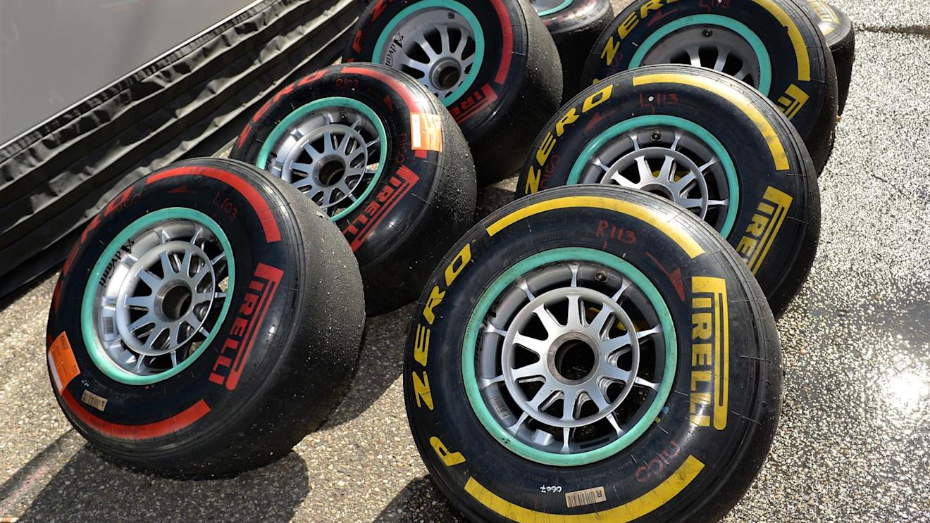 Pirelli tyres. Formula One World Championship, Rd10, German Grand Prix, Practice, Hockenheim, Germany, Friday, 18 July 2014
