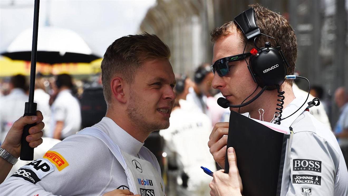 Kevin Magnussen (DEN) McLaren on the grid. Formula One World Championship, Rd18, Brazilian Grand Prix, Race, Sao Paulo, Brazil, Sunday, 9 November 2014